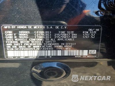 Zdjęcie 14 z 14 samochodu: 2018 HONDA HR-V EX VIN:3CZRU6H54JM730680 - miniatura