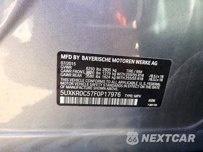 Zdjęcie 13 z 13 samochodu: 2015 BMW X5 XDRIVE35I VIN:5UXKR0C57F0P17976 - miniatura