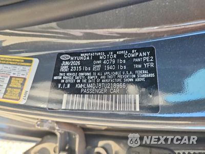 Zdjęcie 12 z 12 samochodu: 2026 HYUNDAI ELANTRA HYBRID BLUE VIN:KMHLM4DJ8TU218966 - miniatura