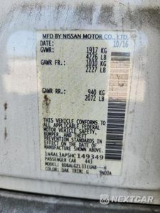 Zdjęcie 12 z 12 samochodu: 2017 NISSAN ALTIMA 2.5 S VIN:1N4AL3AP5HC149349 - miniatura