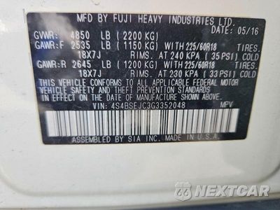 Zdjęcie 12 z 12 samochodu: 2016 SUBARU OUTBACK 3.6R LIMITED VIN:4S4BSEJC3G3352048 - miniatura