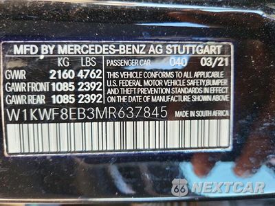 Zdjęcie 12 z 12 samochodu: 2021 MERCEDES-BENZ C 300 4MATIC VIN:W1KWF8EB3MR637845 - miniatura