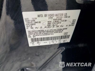 Zdjęcie 13 z 13 samochodu: 2010 FORD EDGE SEL VIN:2FMDK3JC8ABA87101 - miniatura
