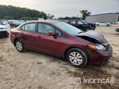 Czwarte zdjęcie samochodu z boku: 2012 HONDA CIVIC LX VIN:2HGFB2F58CH533864 - miniatura