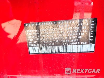 Zdjęcie 12 z 12 samochodu: 2015 VOLKSWAGEN GOLF TDI VIN:3VW2A7AU3FM030550 - miniatura