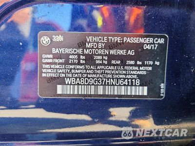 Zdjęcie 13 z 13 samochodu: 2017 BMW 330 XI VIN:WBA8D9G37HNU64118 - miniatura