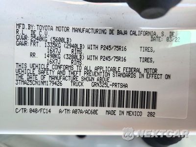 Zdjęcie 13 z 13 samochodu: 2022 TOYOTA TACOMA SR5 V6 VIN:3TMAZ5CN1NM179426 - miniatura