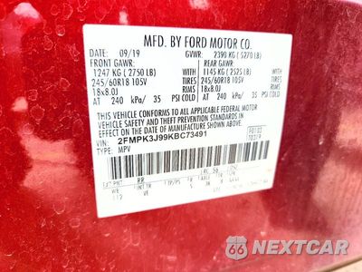 Zdjęcie 13 z 13 samochodu: 2019 FORD EDGE SEL VIN:2FMPK3J99KBC73491 - miniatura
