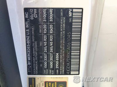 Zdjęcie 13 z 13 samochodu: 2012 MERCEDES-BENZ ML 550 4MATIC VIN:4JGDA7DBXCA061045 - miniatura