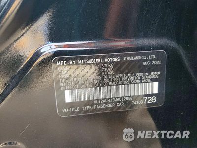 Zdjęcie 12 z 12 samochodu: 2021 MITSUBISHI MIRAGE ES VIN:ML32AUHJ2MH012686 - miniatura