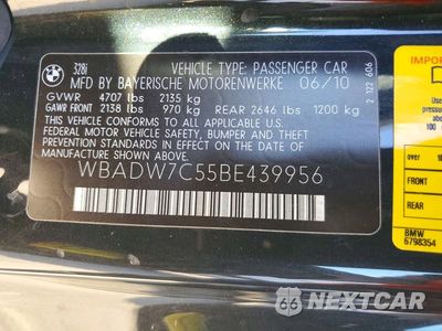 Zdjęcie 13 z 13 samochodu: 2011 BMW 328 I SULEV VIN:WBADW7C55BE439956 - miniatura