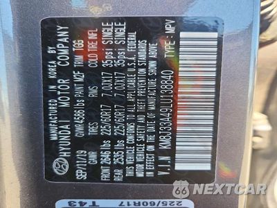 Zdjęcie 13 z 13 samochodu: 2020 HYUNDAI TUCSON VALUE VIN:KM8J33A49LU138840 - miniatura