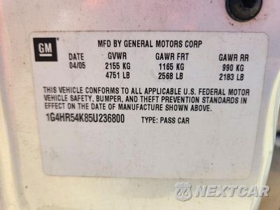 Zdjęcie 12 z 12 samochodu: 2005 BUICK LESABRE LIMITED VIN:1G4HR54K85U236800 - miniatura