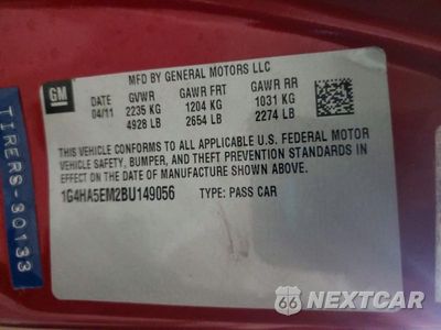 Zdjęcie 12 z 12 samochodu: 2011 BUICK LUCERNE CX VIN:1G4HA5EM2BU149056 - miniatura