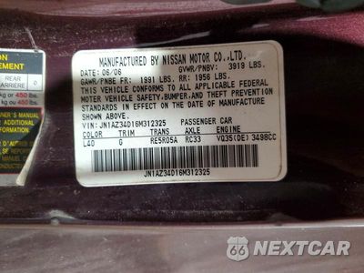 Zdjęcie 12 z 12 samochodu: 2006 NISSAN 350Z BASE VIN:JN1AZ34D16M312325 - miniatura