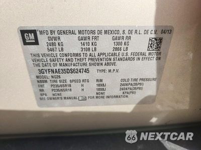 Zdjęcie 13 z 13 samochodu: 2013 CADILLAC SRX VIN:3GYFNAE35DS624745 - miniatura