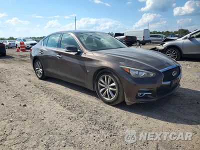 Czwarte zdjęcie samochodu z boku: 2014 INFINITI Q50 PREMIUM VIN:JN1BV7AP9EM688145 - miniatura