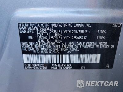 Zdjęcie 13 z 13 samochodu: 2017 TOYOTA RAV4 LE VIN:2T3ZFREV6HW376353 - miniatura