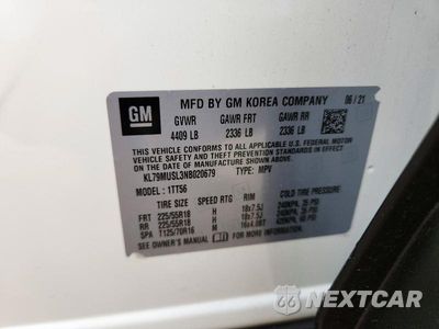 Zdjęcie 13 z 13 samochodu: 2022 CHEVROLET TRAILBLAZER RS VIN:KL79MUSL3NB020679 - miniatura