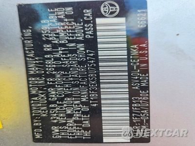 Zdjęcie 12 z 12 samochodu: 2011 TOYOTA CAMRY LE VIN:4T1BF3EK5BU754747 - miniatura