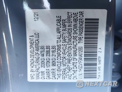 Zdjęcie 12 z 12 samochodu: 2022 HONDA ACCORD SPORT VIN:1HGCV1F34NA012550 - miniatura