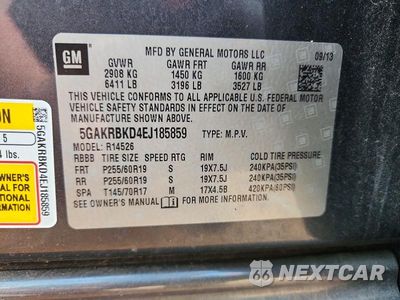Zdjęcie 13 z 13 samochodu: 2014 BUICK ENCLAVE VIN:5GAKRBKD4EJ185859 - miniatura