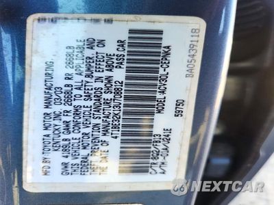 Zdjęcie 12 z 12 samochodu: 2003 TOYOTA CAMRY LE VIN:4T1BE32K13U708812 - miniatura
