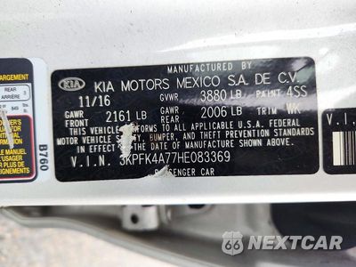 Zdjęcie 12 z 12 samochodu: 2017 KIA FORTE LX VIN:3KPFK4A77HE083369 - miniatura
