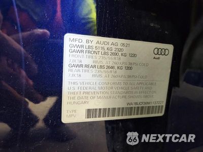 Zdjęcie 13 z 13 samochodu: 2021 AUDI Q3 PREMIUM PLUS 40 VIN:WA1BUCF36M1137227 - miniatura