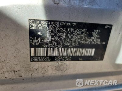 Zdjęcie 13 z 13 samochodu: 2010 TOYOTA RAV4 BASE VIN:JTMBF4DV7AD035391 - miniatura
