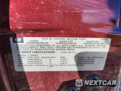 Zdjęcie 12 z 12 samochodu: 2007 CHEVROLET TRAILBLAZER LS VIN:1GNDT13S872304260 - miniatura