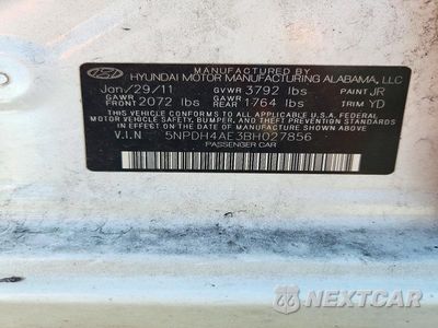 Zdjęcie 12 z 12 samochodu: 2011 HYUNDAI ELANTRA GLS VIN:5NPDH4AE3BH027856 - miniatura