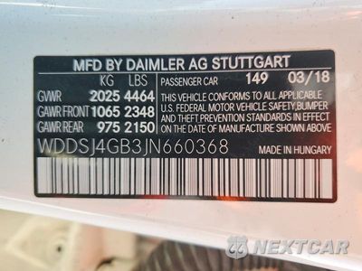 Zdjęcie 13 z 13 samochodu: 2018 MERCEDES-BENZ CLA 250 4MATIC VIN:WDDSJ4GB3JN660368 - miniatura