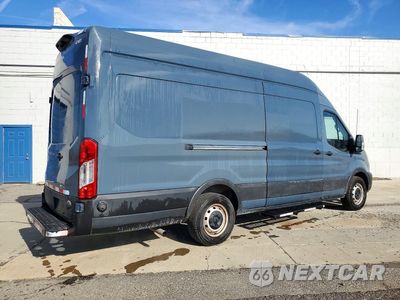 Trzecie zdjęcie samochodu z tyłu: 2020 FORD TRANSIT T-250 EL HIGH ROOF DELIVERY VAN VIN:1FTBR3X81LKB09569 - miniatura