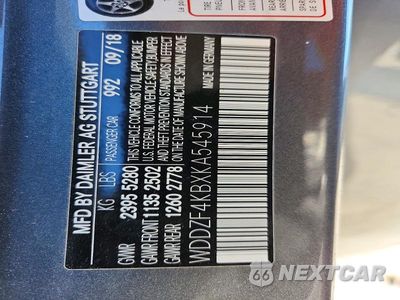 Zdjęcie 13 z 13 samochodu: 2019 MERCEDES-BENZ E 300 4MATIC VIN:WDDZF4KBXKA545914 - miniatura