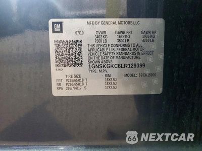 Zdjęcie 13 z 13 samochodu: 2020 CHEVROLET SUBURBAN K1500 LS VIN:1GNSKGKC6LR129399 - miniatura