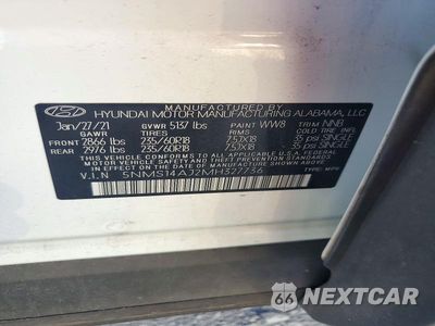 Zdjęcie 14 z 14 samochodu: 2021 HYUNDAI SANTA FE SE VIN:5NMS14AJ2MH327736 - miniatura