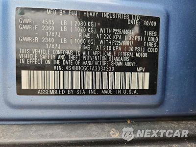 Zdjęcie 13 z 13 samochodu: 2010 SUBARU OUTBACK 2.5I PREMIUM VIN:4S4BRCGC7A3334330 - miniatura