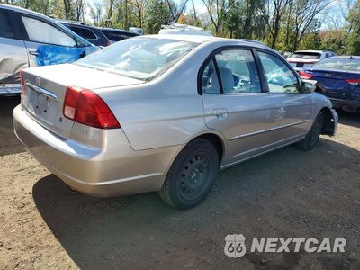 Trzecie zdjęcie samochodu z tyłu: 2002 HONDA CIVIC EX VIN:1HGES26742L050743 - miniatura