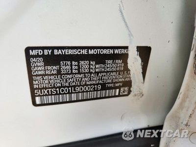 Zdjęcie 12 z 12 samochodu: 2020 BMW X3 XDRIVE30E VIN:5UXTS1C01L9D00219 - miniatura