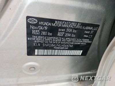 Zdjęcie 13 z 13 samochodu: 2020 HYUNDAI ELANTRA SEL VIN:5NPD84LF4LH564744 - miniatura