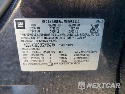 Zdjęcie 12 z 12 samochodu: 2014 CHEVROLET SILVERADO K1500 LT VIN:1GCVKREC0EZ155979 - miniatura