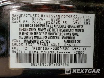 Zdjęcie 13 z 13 samochodu: 2026 NISSAN SENTRA SR VIN:3N1AB9DV2TY237725 - miniatura