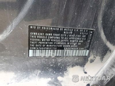 Zdjęcie 12 z 12 samochodu: 2015 VOLKSWAGEN GOLF SPORTWAGEN TDI S VIN:3VWCA7AU4FM507720 - miniatura