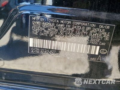 Zdjęcie 13 z 13 samochodu: 2008 LEXUS IS 250 BASE VIN:JTHBK262785081423 - miniatura