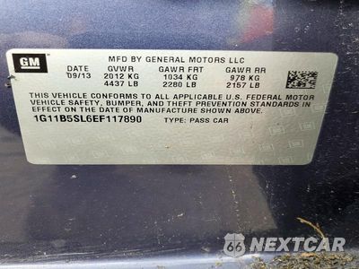 Zdjęcie 13 z 13 samochodu: 2014 CHEVROLET MALIBU LS VIN:1G11B5SL6EF117890 - miniatura
