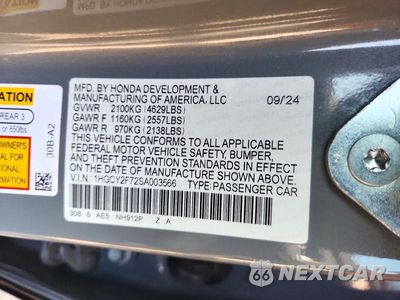Zdjęcie 12 z 12 samochodu: 2025 HONDA ACCORD HYBRID SPORT-L VIN:1HGCY2F72SA003566 - miniatura