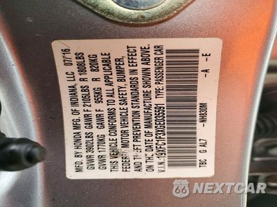 Zdjęcie 13 z 13 samochodu: 2016 HONDA CIVIC EX VIN:19XFC1F3XGE035591 - miniatura
