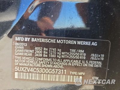 Zdjęcie 13 z 13 samochodu: 2013 BMW X5 XDRIVE35I VIN:5UXZV4C53D0G57311 - miniatura
