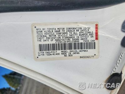 Zdjęcie 12 z 12 samochodu: 1993 TOYOTA CAMRY LE VIN:JT2SK12E4P0123899 - miniatura